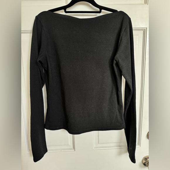 Reformation Black Long Sleeve Top - Picture 3 of 4